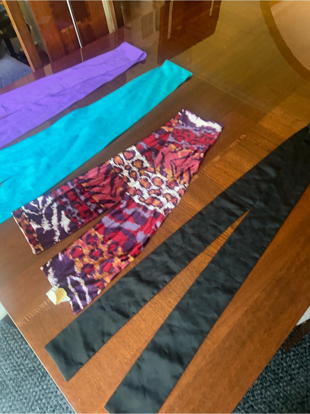 Stylish Multicolor & Black Women's Scarves and Wraps Set lot of four